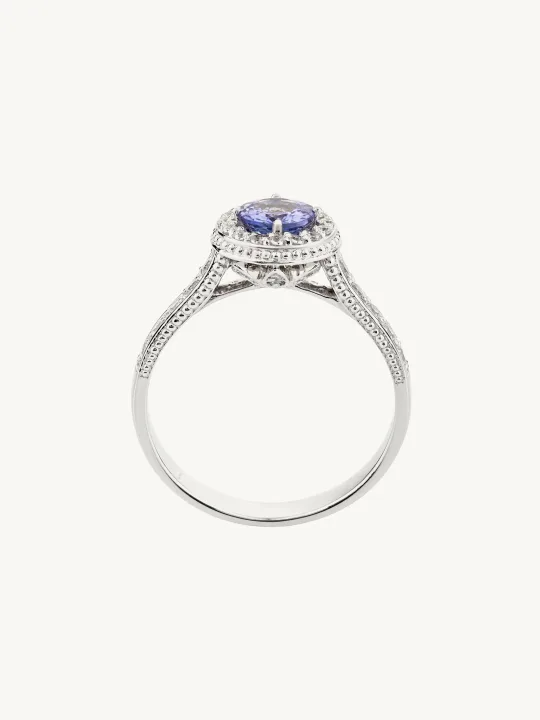 Maritsa Round Halo Stone Cocktail Ring