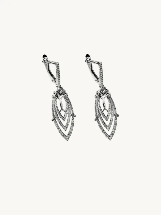 Struma Sharp Oval Statement Earrings