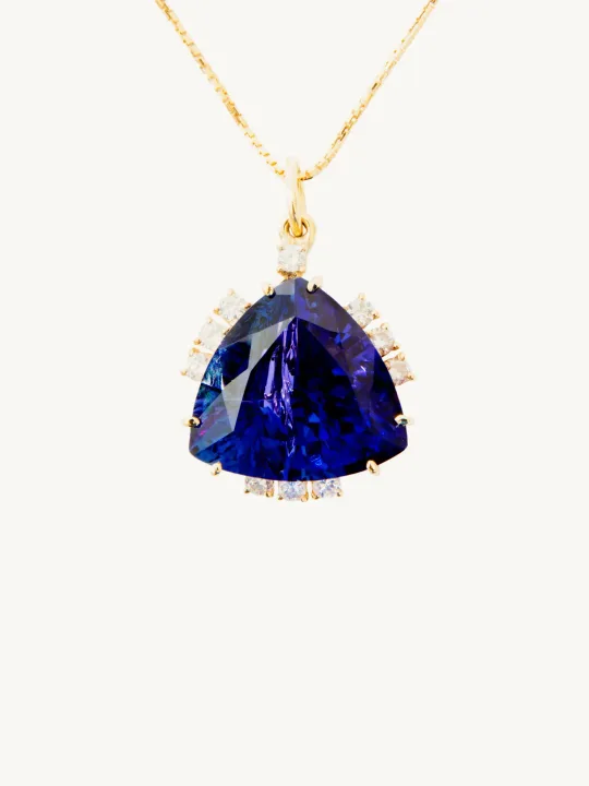 Veleka Sky Ruby Sapphire Pendant Necklace