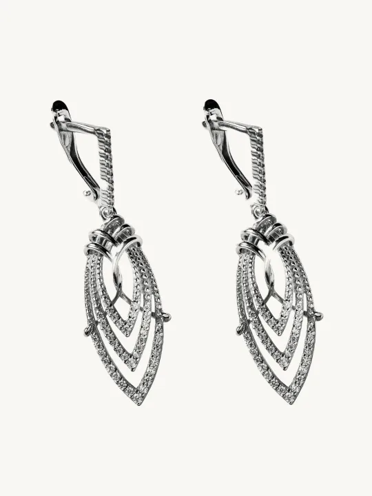 Struma Sharp Oval Statement Earrings